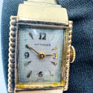 Vtg 1950's Wittnauer Swiss Women's Watch 10k G.F. Kestenmade Band Made in USA
